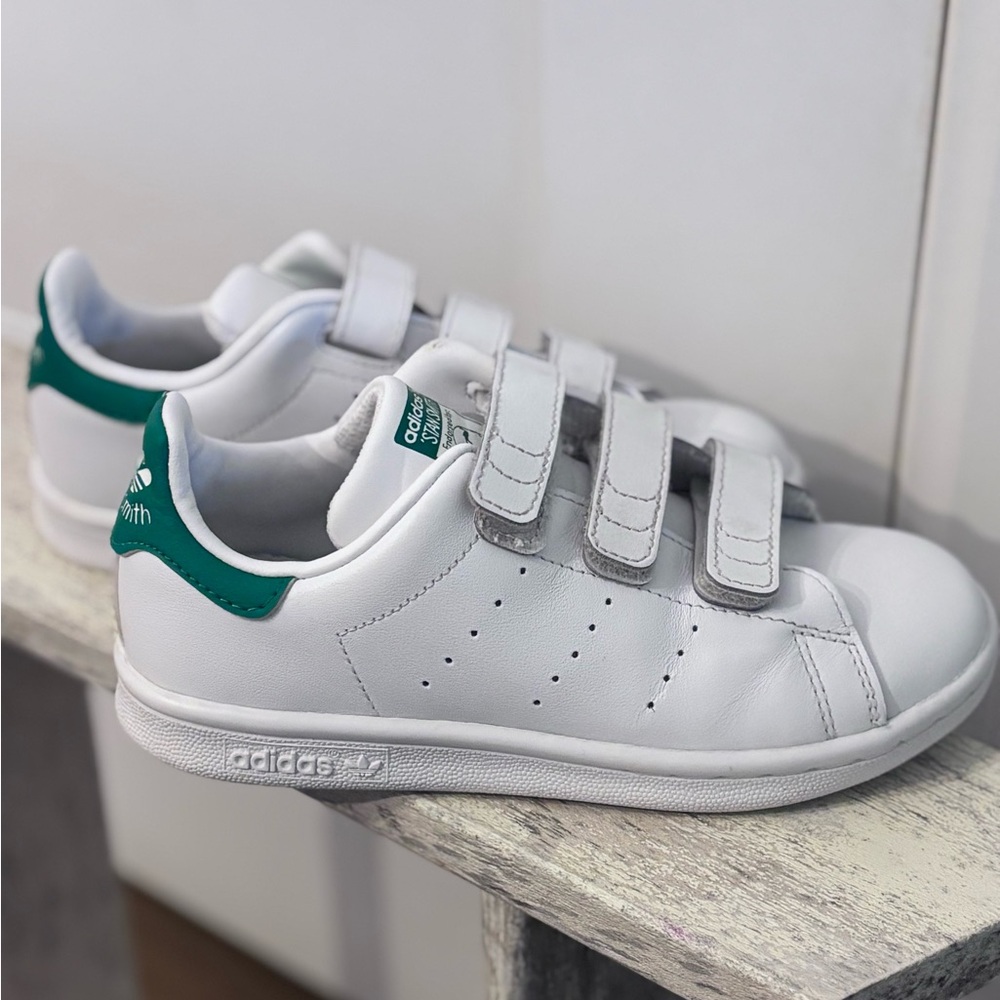 ADIDAS ORIGINALS UNISEX' STAN SMITH CLOUD WHITE / CLOUD WHITE - GREEN SNEAKERS